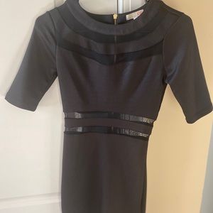 Black Dress with Black Mesh-XS
